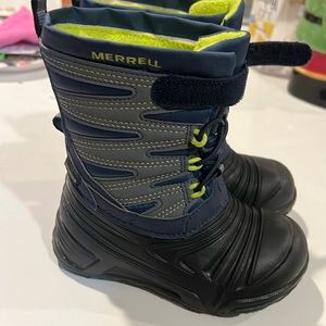 Merrell Kids Navy and Black Snow Boots